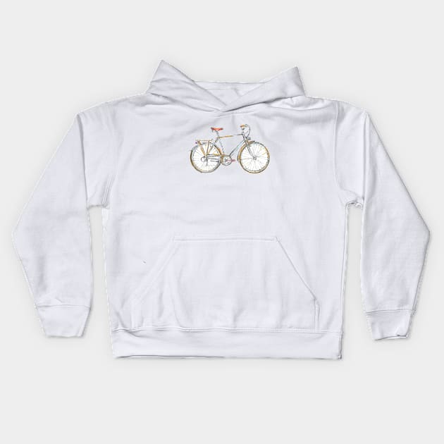 Bicycle. Kids Hoodie by FanitsaArt